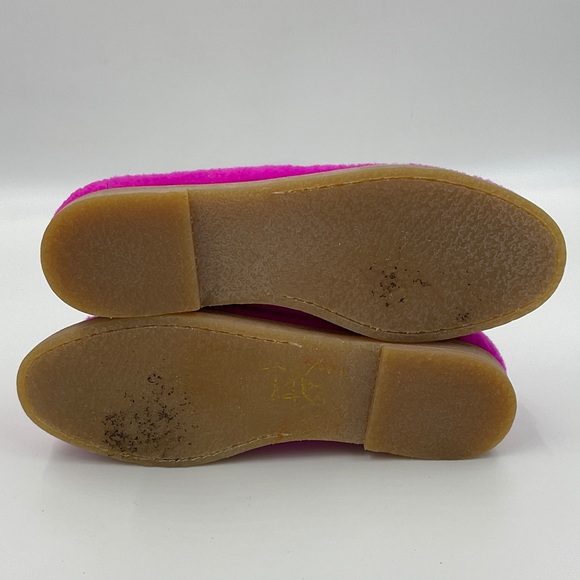 Stuart Weitzman RARE Bromley Spanish Shearling Lambs Wool Loafers Flamingo Pink - Picture 15 of 16